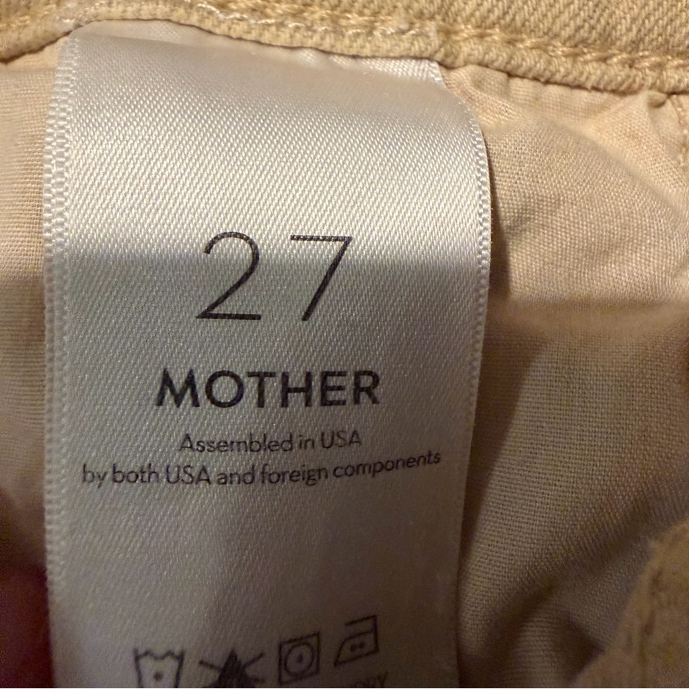 MOTHER Denim Cut Off Shorts Jorts Tan Sz 27 - Picture 8 of 11